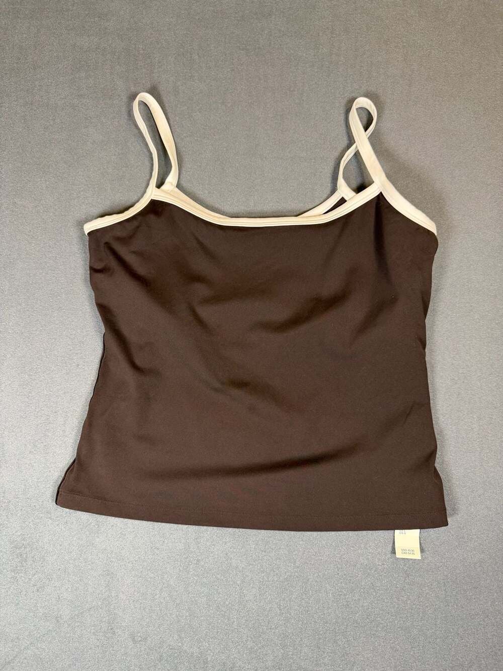 Offline By Aerie Real Me Xtra Tank Size L Brown Contrast Trim